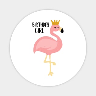 Flamingo, Birthday Girl Gift Princess Magnet